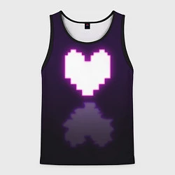 Майка-безрукавка мужская Undertale heart neon, цвет: 3D-черный