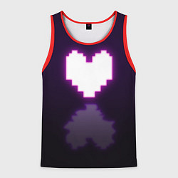 Майка-безрукавка мужская Undertale heart neon, цвет: 3D-красный