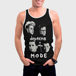 Майка-безрукавка мужская Depeche Mode portrait, цвет: 3D-белый — фото 2