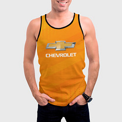 Майка-безрукавка мужская Chevrolet абстракция, цвет: 3D-черный — фото 2