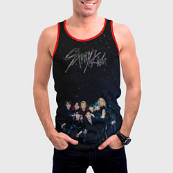 Майка-безрукавка мужская Stray Kids boy band, цвет: 3D-красный — фото 2