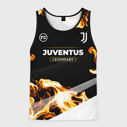 Майка-безрукавка мужская Juventus legendary sport fire, цвет: 3D-черный