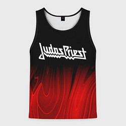Майка-безрукавка мужская Judas Priest red plasma, цвет: 3D-черный