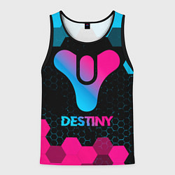 Майка-безрукавка мужская Destiny - neon gradient, цвет: 3D-черный