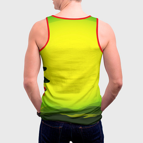 Мужская майка без рукавов Тыква - зомби хэллоуин / 3D-Красный – фото 4