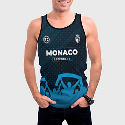 Майка-безрукавка мужская Monaco legendary форма фанатов, цвет: 3D-черный — фото 2