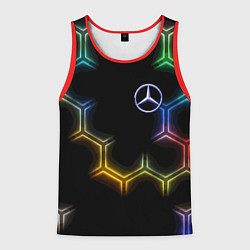 Мужская майка без рукавов Mercedes - neon pattern