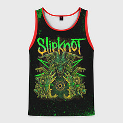 Майка-безрукавка мужская Slipknot green satan, цвет: 3D-красный