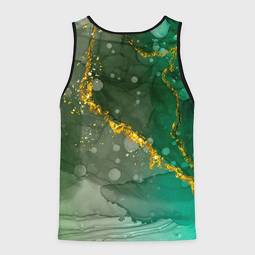 Мужская майка без рукавов Изумрудная фантазия / 3D-Черный – фото 2