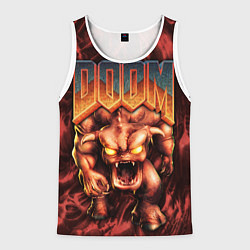 Майка-безрукавка мужская DOS DOOM - Bull demon, цвет: 3D-белый