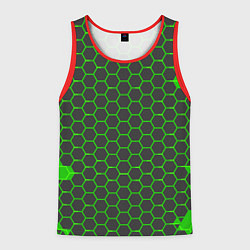 Майка-безрукавка мужская Зеленые плиты, цвет: 3D-красный