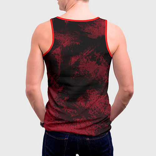 Мужская майка без рукавов Slipknot art / 3D-Красный – фото 4
