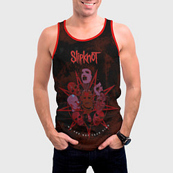 Майка-безрукавка мужская Slipknot red satan, цвет: 3D-красный — фото 2