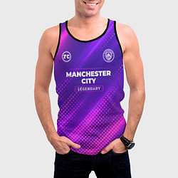 Майка-безрукавка мужская Manchester City legendary sport grunge, цвет: 3D-черный — фото 2