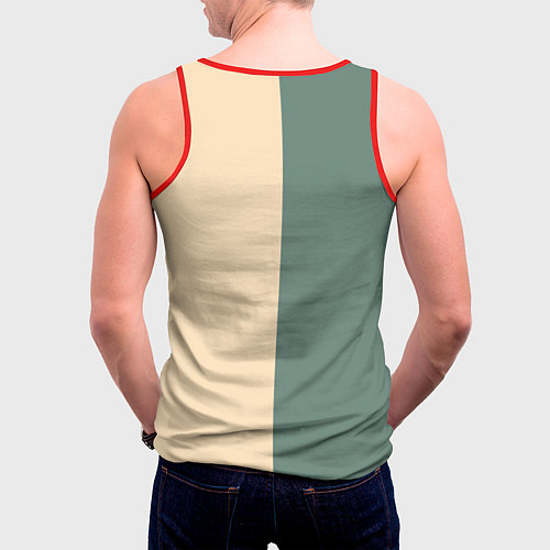 Мужская майка без рукавов Акула-моряк / 3D-Красный – фото 4