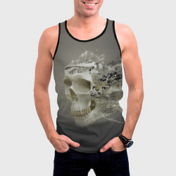 Майка-безрукавка мужская Vanguard skull - destroyed, цвет: 3D-черный — фото 2