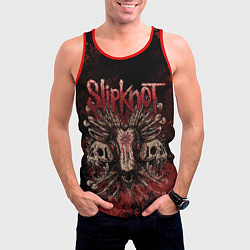 Майка-безрукавка мужская Horror Slipknot, цвет: 3D-красный — фото 2