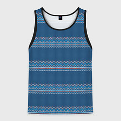 Майка-безрукавка мужская Вязанный классический стиль, цвет: 3D-черный