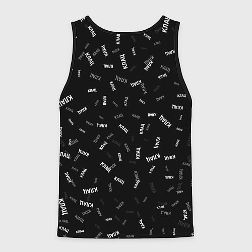 Мужская майка без рукавов Заяц программист - клацает / 3D-Черный – фото 2