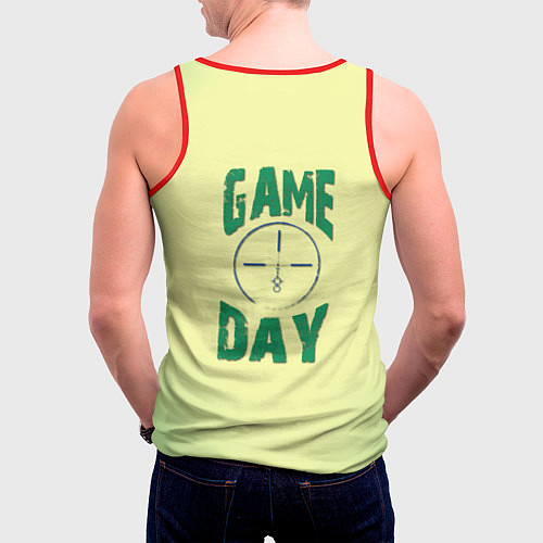Мужская майка без рукавов Game day / 3D-Красный – фото 4