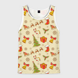 Майка-безрукавка мужская С Новым 2023 Годом, цвет: 3D-белый