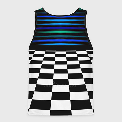 Мужская майка без рукавов Белая королева / 3D-Черный – фото 2