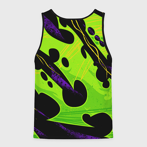 Мужская майка без рукавов Ребекка - органический зеленый / 3D-Черный – фото 2