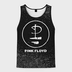 Майка-безрукавка мужская Pink Floyd с потертостями на темном фоне, цвет: 3D-черный