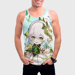 Майка-безрукавка мужская Нахида персонаж Genshin Impact, цвет: 3D-белый — фото 2