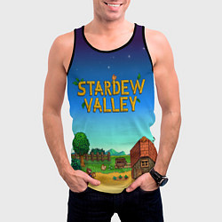 Майка-безрукавка мужская Мой дом в Stardew Valley, цвет: 3D-черный — фото 2