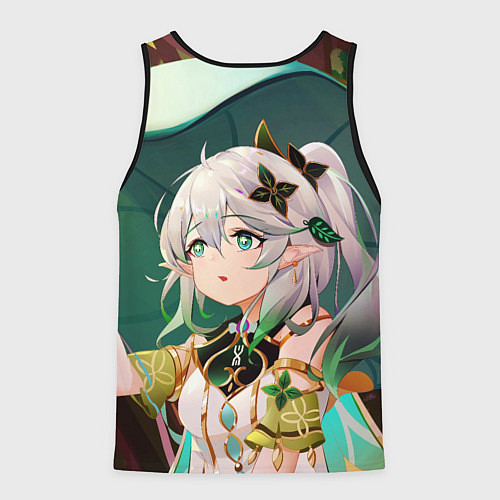 Мужская майка без рукавов Нахида герой Genshin Impact / 3D-Черный – фото 2