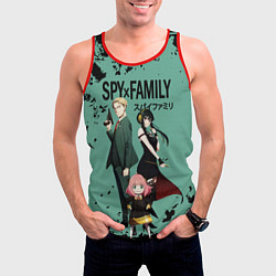 Майка-безрукавка мужская Spy family characters, цвет: 3D-красный — фото 2