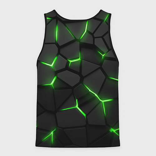 Мужская майка без рукавов Green neon steel / 3D-Черный – фото 2