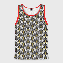 Майка-безрукавка мужская Ар деко геометрический дизайн, цвет: 3D-красный