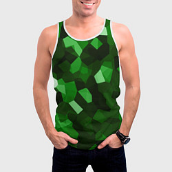 Майка-безрукавка мужская Коллекция зеленых изумрудов, цвет: 3D-белый — фото 2