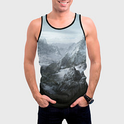 Майка-безрукавка мужская Природа Скайрима, цвет: 3D-черный — фото 2