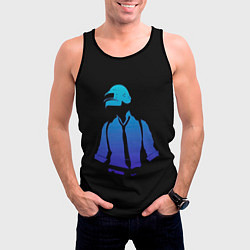 Майка-безрукавка мужская ПАБГ воин, цвет: 3D-черный — фото 2