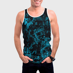 Майка-безрукавка мужская Камуфляж с голубым оттенком, цвет: 3D-белый — фото 2