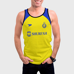 Майка-безрукавка мужская Криштиану Роналду Аль Наср форма домашняя, цвет: 3D-черный — фото 2