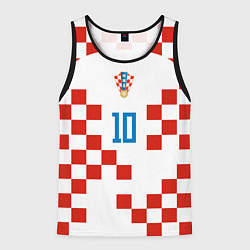 Майка-безрукавка мужская Лука Модрич форма сборной Хорватии, цвет: 3D-черный