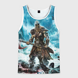 Майка-безрукавка мужская Викинг с секирой, цвет: 3D-белый