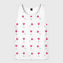 Майка-безрукавка мужская Розовое вино, цвет: 3D-белый