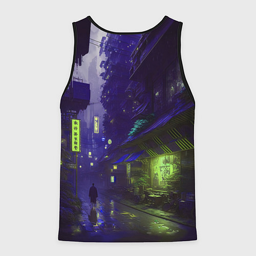 Мужская майка без рукавов Клинок, рассекающий демонов - Киберпанк / 3D-Черный – фото 2