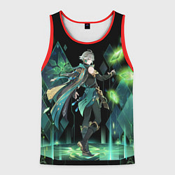 Майка-безрукавка мужская Аль-Хайтам - взрыв стихий, цвет: 3D-красный