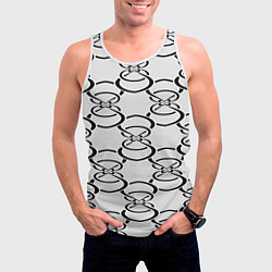 Майка-безрукавка мужская Восьмерка паттерн, цвет: 3D-белый — фото 2