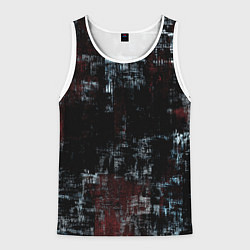 Майка-безрукавка мужская Пересечение разноцветных полос, цвет: 3D-белый