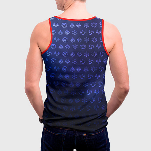 Мужская майка без рукавов Е Лань элементали / 3D-Красный – фото 4
