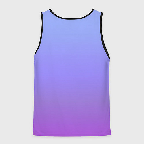 Мужская майка без рукавов Фиолетовый градиент / 3D-Черный – фото 2