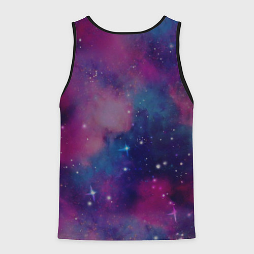 Мужская майка без рукавов Космически котенок / 3D-Черный – фото 2