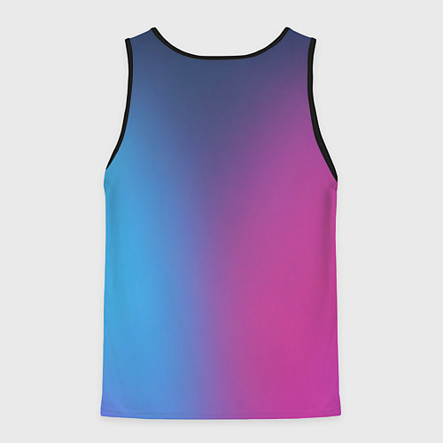 Мужская майка без рукавов Влюбленные ленивцы обнимаются на фоне неонового се / 3D-Черный – фото 2